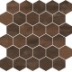 Mosaico Hexagono Acero cooper Cifre Cerámica Acero Lapatto Cifre cerámica
