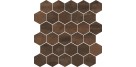 Mosaico Hexagono Acero cooper Cifre Cerámica Acero Lapatto Cifre cerámica