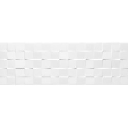 Tau Cerámica Sun blanco relieve cubic azulejos 25x75