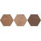 Oset Iron Brown porcelánico Hexagonal 20x24