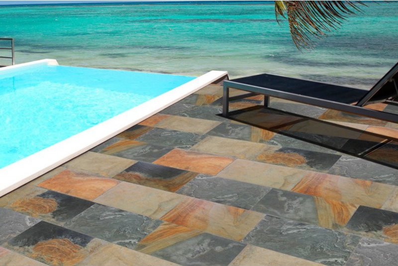 Keros Carrelage piscines aspect bali  Bierzo mix 33x67