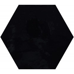 Prissmacer. Carrelage hexagonal Shiny Black aspect manuel 19.8x22.9 Prissmacer  Shiny Faïence hexagonale brillant Prissmacer