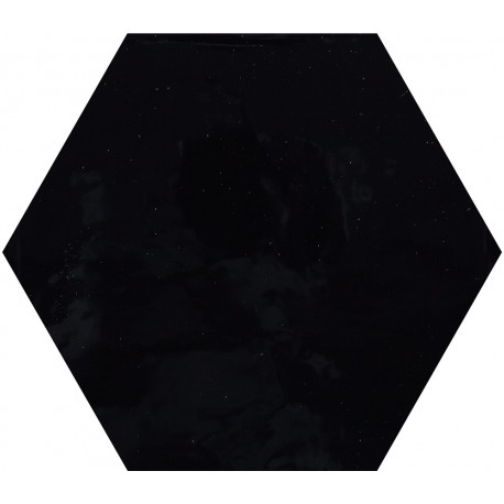 Prissmacer. Shiny Black azulejo hexagonal aspecto manual 19,8x22,9 Prissmacer Shiny Azulejo hexagonal brillo Prissmacer
