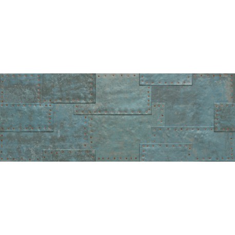 Aparici. Grunge Fizz Blue 45x120 rect azulejos efecto metálico Aparici Grunge Wall Revestimiento metál 45x120 rec Aparici
