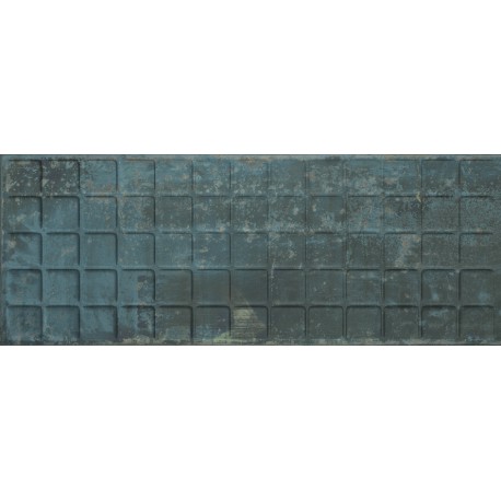 Aparici. Grunge Square Blue 45x120 rect azulejos efecto metálico Aparici  Grunge Wall Revestimiento metál 45x120 rec Aparici