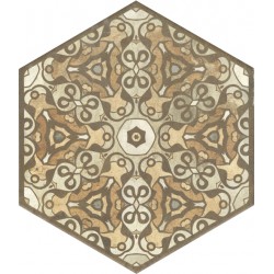 Aparici. Terre Stamp Hexagon 25x29 Grès cérame imitation terre cuite Aparici Terre Carrelage Effet Argile Aparici