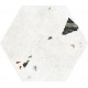 Codicer. Hexagonale Sonar White 22x25 effet terrazzo