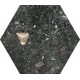 Codicer. Hexagonale Sonar Dark 22x25 effet terrazzo