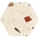 Codicer. Hexagonale Sonar Marfil 22x25 effet terrazzo Codicer  Sonar Carrelage effet terrazzo Codicer