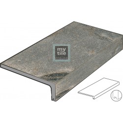 Vives. Huella Bali Grafito Antideslizante 31x60 Peldaño extrusión Vives Bali Porcelánico efecto piedra Vives