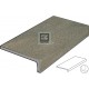 Vives. Huella Bali Turquesa Antideslizante 31x60 Peldaño extrusión Vives Bali Porcelánico efecto piedra Vives