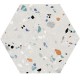 Prissmacer. Hexagonal Gobi Blanco 20x24 Porcelánico mate