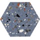 Prissmacer. Hexagonal Gobi Blu 20x24 Carrelage matt