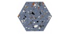 Prissmacer. Hexagonal Gobi Blu 20x24 Carrelage matt Prissmacer Gobi Hex. Carrelage effet terrazzo