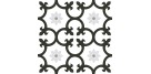 Codicer. Dalia Black 25x25 Porcelánico Natural Codicer  Dalia Azulejo imitación hidráulico Codicer
