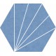 Codicer. Hexagonal Aster Blue 22x25 Carrelage mat