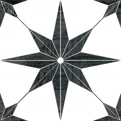 Codicer. Stella Cassis Black 25x25 Carrelage Naturel Codicer Stella Carrelage effet hidraulique Codicer