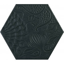 Codicer. Hexagonal Gaudi Black 22x25 Carrelage naturel Codicer  Gaudi Carrelage Hexagonal Codicer