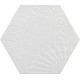 Codicer. Hexagonal Gaudi White 22x25 Porcelánico natural