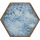 Codicer. Hexagonal Gaudi Reactive Marina 22x25 Porcelánico Brillo