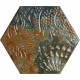 Codicer. Hexagonal Gaudi Reactive Ocean 22x25 Carrelage Brillant