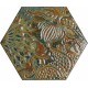 Codicer. Hexagonal Gaudi Reactive Ocean 22x25 Porcelánico Brillo Codicer  Gaudi Porcelánico Hexagonal Codicer