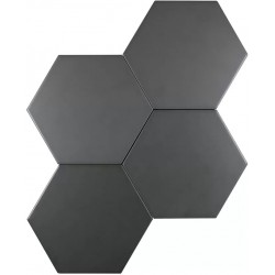 Cevica. Karma Black mat 14x16 Carrelage Hexagonale Cevica Karma Carrelage hexagonal Cevica