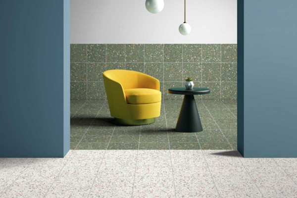 Descubre la belleza y la durabilidad del terrazzo natural con la colección Terrazzo de Aparici Cerámica. Disponible en 60x60 con acabado mate en varios colores.